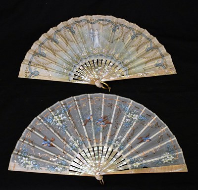 Lot 320 - Two late 19th or early 20th century fans