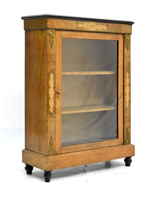 Lot 428 - Late 19th century walnut marquetry inlaid side cabinet