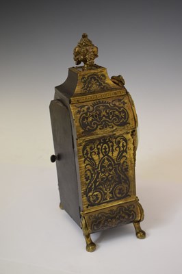 Lot 356 - Late 19th century French red boulle mantel clock
