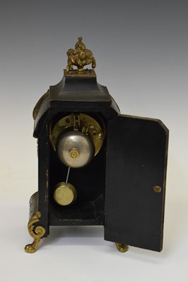 Lot 356 - Late 19th century French red boulle mantel clock