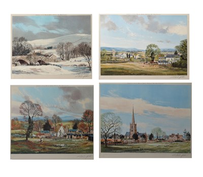 Lot 434 - Michael Barnfather (b. 1934) - Set of four signed prints representing the Seasons