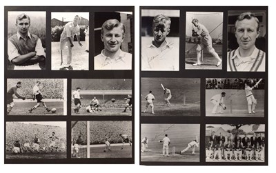 Lot 239 - Two framed montages of signed photographs of Arthur Milton (1928-2007)