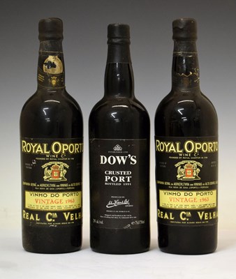 Lot 173 - Royal Oporto Vintage Port, 1963 (2 bottles) and Dow's Crusted Port, 1991 (1 bottles)