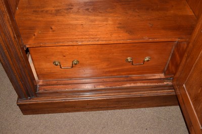 Lot 477 - Late Victorian walnut wardrobe, Maple & Co, London