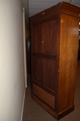 Lot 477 - Late Victorian walnut wardrobe, Maple & Co, London
