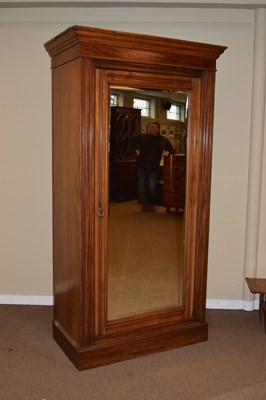 Lot 477 - Late Victorian walnut wardrobe, Maple & Co, London