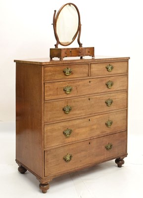 Lot 483 - Late George III mahogany chest of drawers