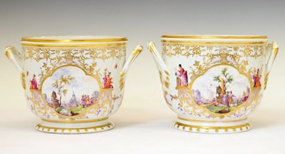 Lot 221 - Pair of Continental porcelain ice pails