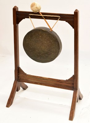 Lot 484 - Early 20th century dinner gong and stand