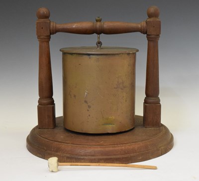 Lot 539 - Early 20th century cylindrical table-top dinner gong