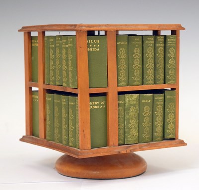 Lot 361 - Miniature Shakespeare set in miniature carousel bookcase 1904