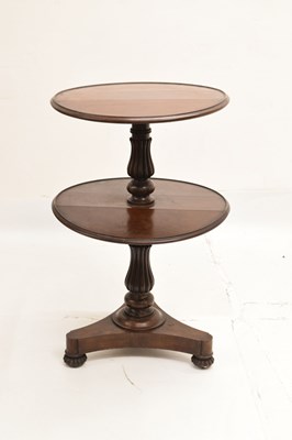 Lot 508 - 19th century mahogany two tier dumb waiter