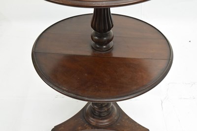 Lot 508 - 19th century mahogany two tier dumb waiter