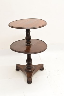 Lot 508 - 19th century mahogany two tier dumb waiter