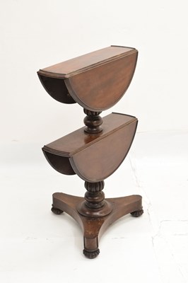 Lot 508 - 19th century mahogany two tier dumb waiter