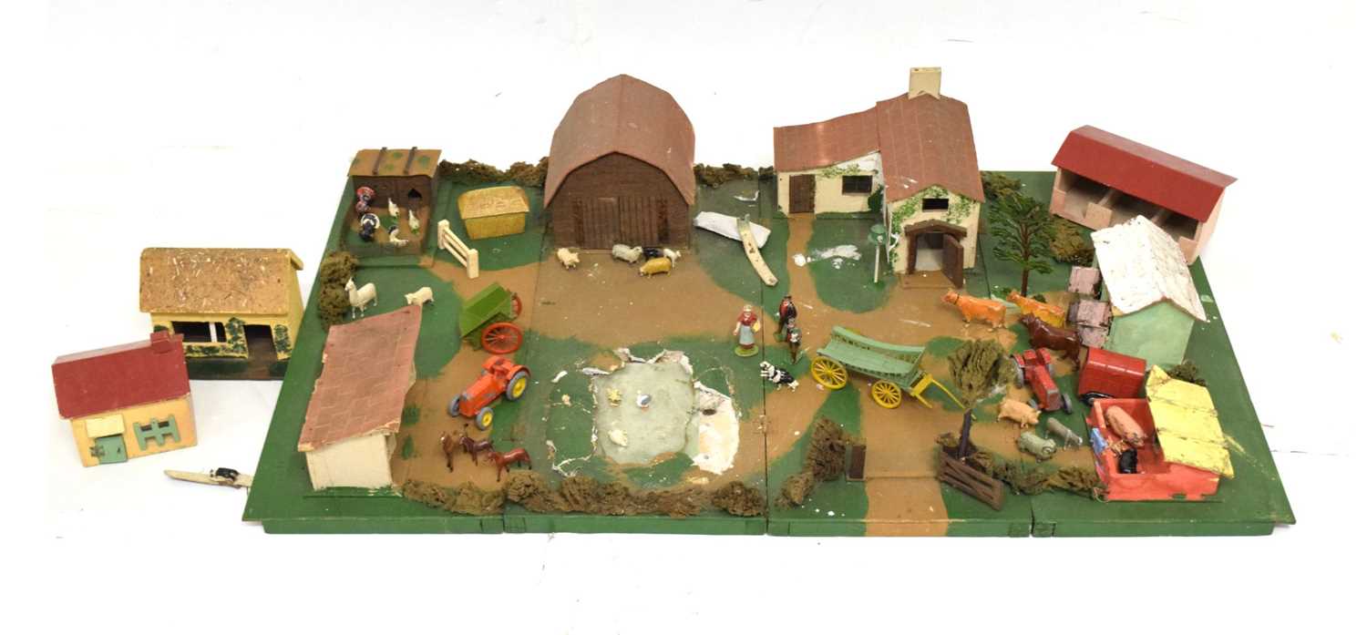 Lot 254 Scratch built fold up farm yard play set