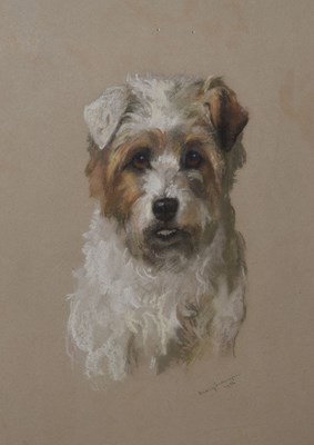 Lot 408 - Two dog paintings and a print after Amy Scott