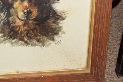 Lot 408 - Two dog paintings and a print after Amy Scott