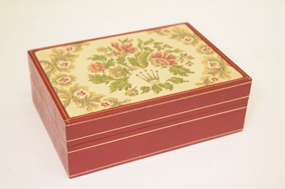 Lot 111 - Rolex - Vacant watch box with tapestry embroidered lid