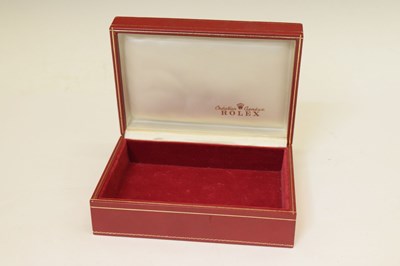 Lot 111 - Rolex - Vacant watch box with tapestry embroidered lid