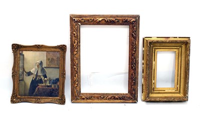 Lot 413 - Three gilt gesso picture frames