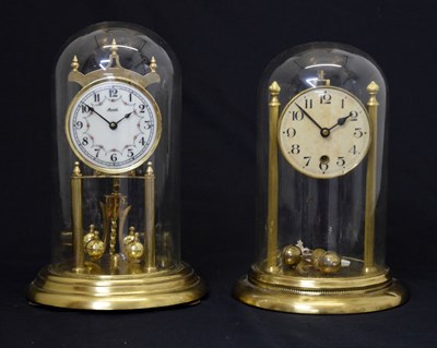 Lot 519 - Annual anniversary clock with dome, and one other