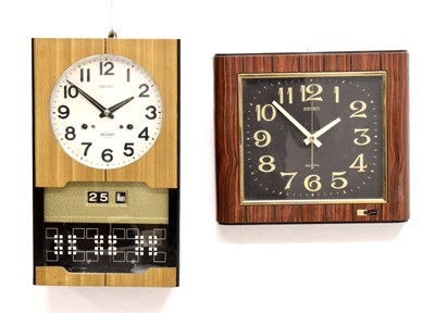 Lot 510 - Two mid 20th century Seiko wall clocks