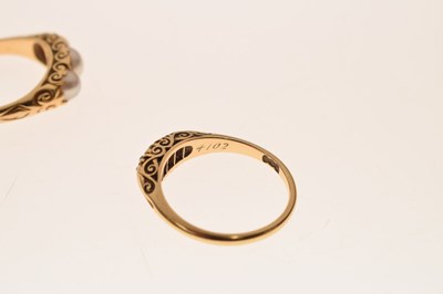Lot 19 - Two gold dress rings