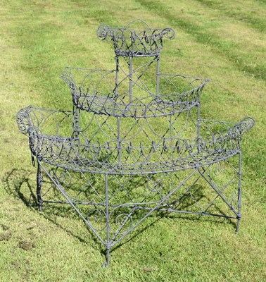 Lot 652 - Victorian wirework garden planter