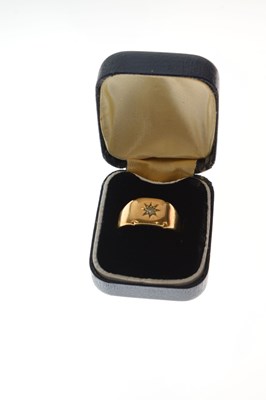 Lot 10 - 18ct gold gypsy set diamond signet ring