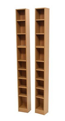 Lot 489 - Pair of modern thin bookcases