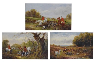 Lot 456 - Henry Harris (1852-1926) - Three oils on canvas - Hunting scenes