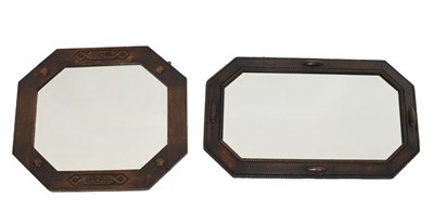 Lot 541 - Two circa 1920s oak wall mirrors