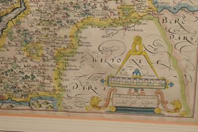 Lot 418 - Two 17th century hand-coloured maps of Gloucestershire & Warwickshire