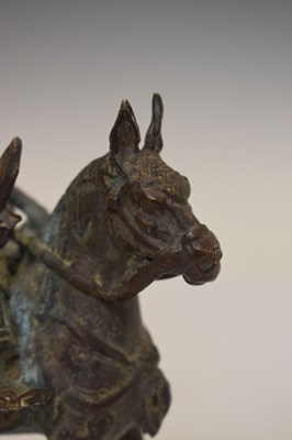 Lot 260 - Indian bronze figure of Khandoba (Shiva) on horseback