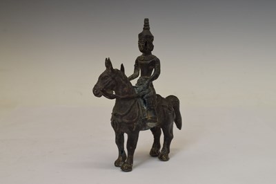 Lot 260 - Indian bronze figure of Khandoba (Shiva) on horseback