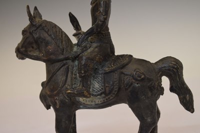 Lot 260 - Indian bronze figure of Khandoba (Shiva) on horseback