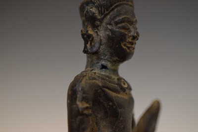 Lot 260 - Indian bronze figure of Khandoba (Shiva) on horseback