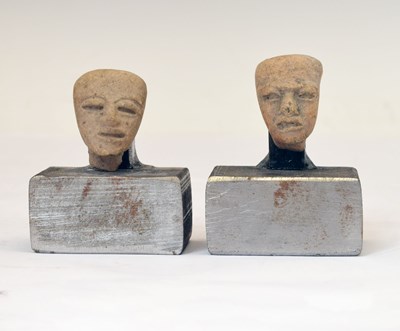 Lot 154 - Antiquities - Two small terracotta votive masks, Teotihuacan