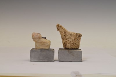 Lot 153 - Antiquities - Two believed Mesopotamian carved amulets