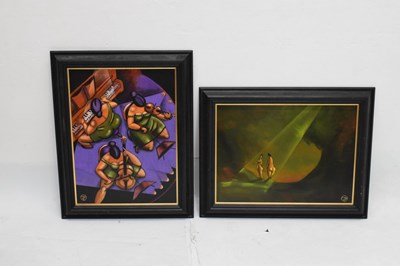 Lot 460 - Theo Booth (Modern) - Two acrylic paintings