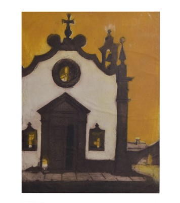 Lot 534 - Elizabeth Mary Aslin (1923-1989) - Artist's proof - Continental church scene