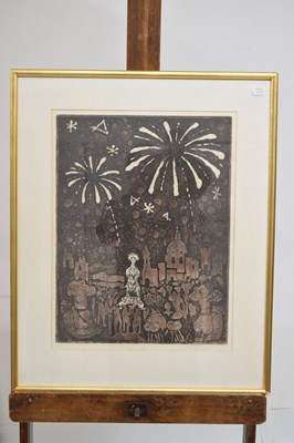 Lot 490 - Julian Trevelyan (1910-1988) - Limited edition etching - ‘Carnival’ (from the 'Malta Suite', 1959)