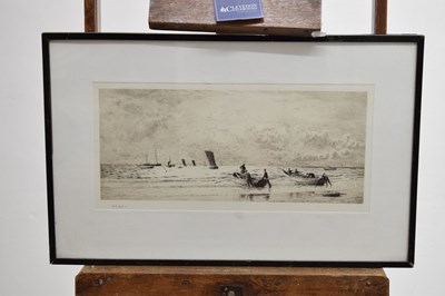 Lot 282 - William Lionel Wyllie RA RWS (1851-1931) - Etching - 'Cobles at Newbiggin’