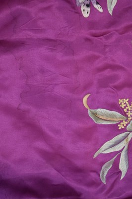 Lot 535 - Lady's Chinese embroidered purple silk jacket and trousers, circa 1900