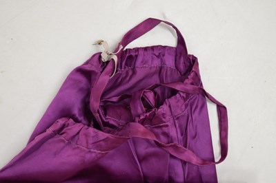 Lot 535 - Lady's Chinese embroidered purple silk jacket and trousers, circa 1900