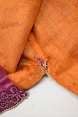 Lot 535 - Lady's Chinese embroidered purple silk jacket and trousers, circa 1900