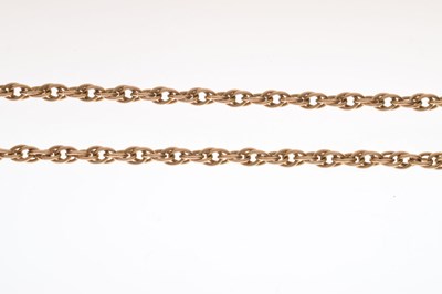 Lot 48 - Yellow metal (9K) rope link necklace
