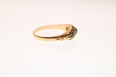 Lot 19 - Victorian turquoise and diamond five stone 18ct gold ring