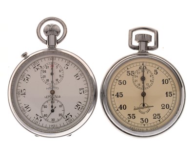 Lot 151 - Soviet Zlatoust vintage stopwatch and Lemania Nero stopwatch